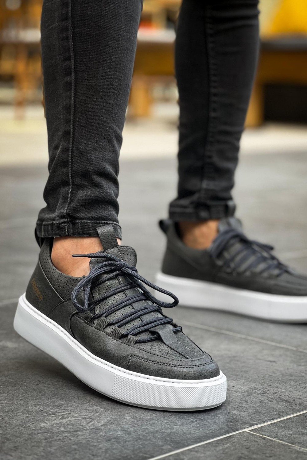 CH159 Saturn Erkek Günlük Bağcıklı Cilt Spor Sneaker Ayakkabı CBT - Antrasit Erkek Ayakkabı CH159 Saturn Erkek Günlük Bağcıklı Cilt Spor Sneaker Ayakkabı CBT - Antrasit – Chekich Erkek Ayakkabı