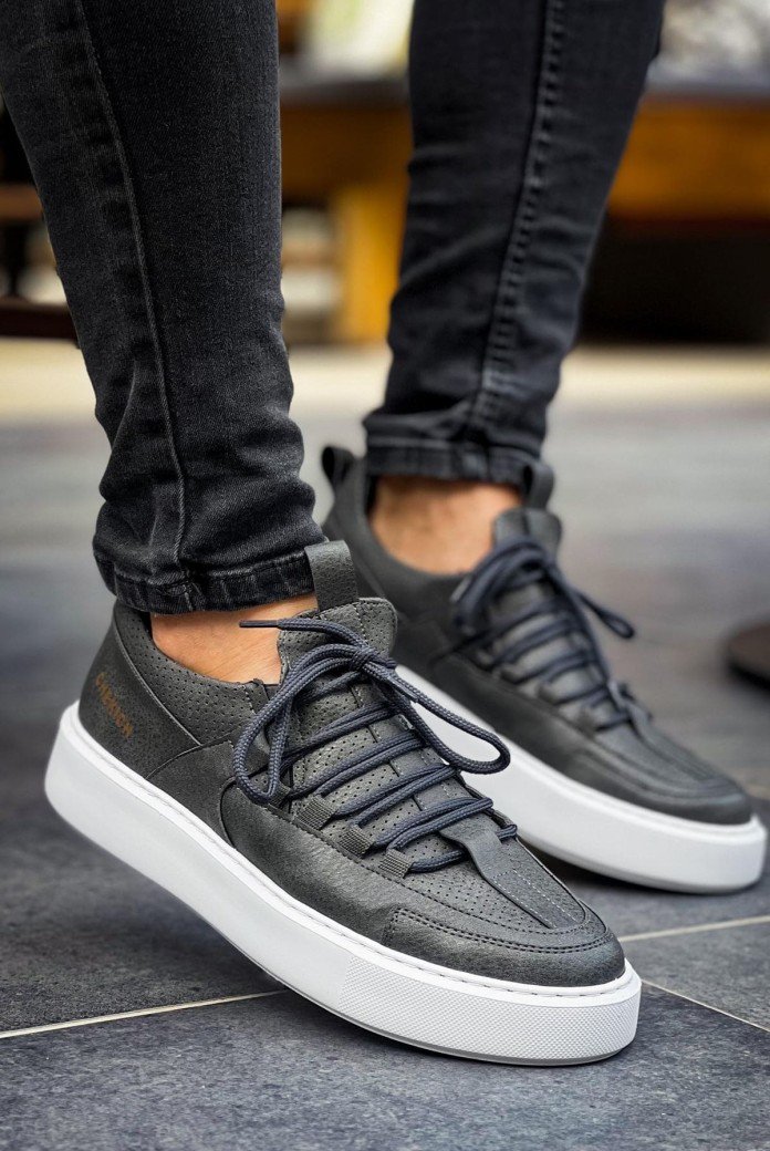 CH159 Saturn Erkek Günlük Bağcıklı Cilt Spor Sneaker Ayakkabı CBT - Antrasit CH159 Saturn Erkek Günlük Bağcıklı Cilt Spor Sneaker Ayakkabı CBT - Antrasit