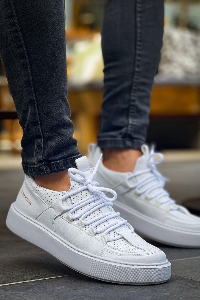 CH159 Saturn Erkek Günlük Bağcıklı Cilt Spor Sneaker Ayakkabı CBT - Beyaz CH159 Saturn Erkek Günlük Bağcıklı Cilt Spor Sneaker Ayakkabı CBT - Beyaz