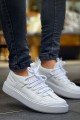 CH159 Saturn Erkek Günlük Bağcıklı Cilt Spor Sneaker Ayakkabı CBT - Beyaz Erkek Ayakkabı CH159 Saturn Erkek Günlük Bağcıklı Cilt Spor Sneaker Ayakkabı CBT - Beyaz – Chekich Erkek Ayakkabı