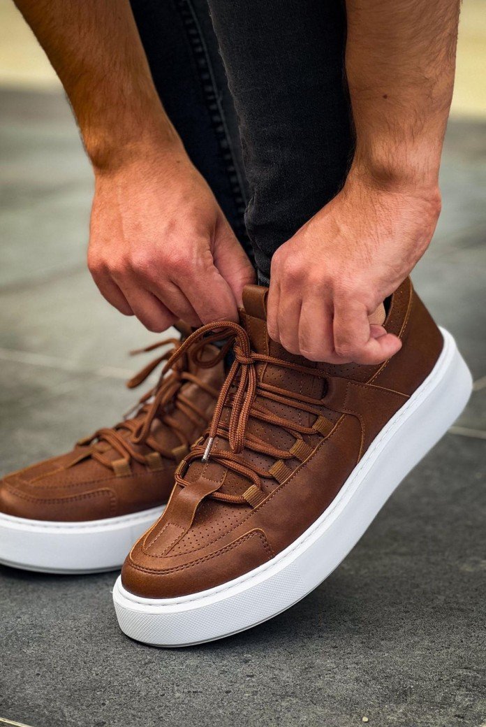 CH159 Saturn Erkek Günlük Bağcıklı Cilt Spor Sneaker Ayakkabı CBT - Taba CH159 Saturn Erkek Günlük Bağcıklı Cilt Spor Sneaker Ayakkabı CBT - Taba