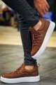 CH159 Saturn Erkek Günlük Bağcıklı Cilt Spor Sneaker Ayakkabı CBT - Taba – Chekich Erkek Ayakkabı