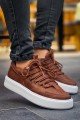 CH159 Saturn Erkek Günlük Bağcıklı Cilt Spor Sneaker Ayakkabı CBT - Taba – Chekich Erkek Ayakkabı