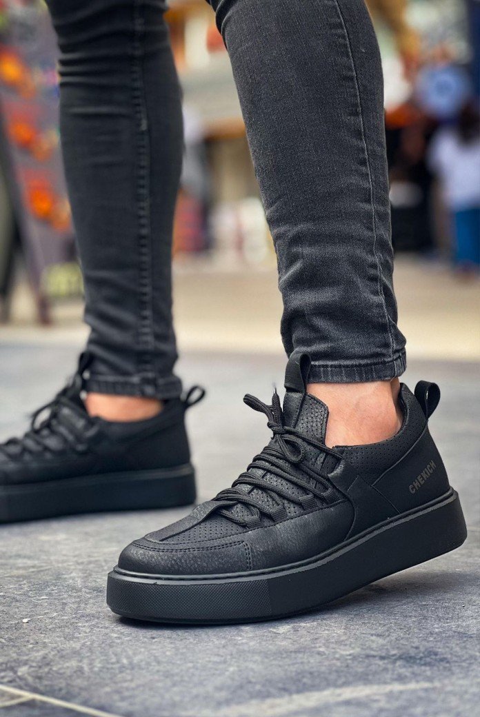 CH159 Saturn Erkek Günlük Bağcıklı Cilt Spor Sneaker Ayakkabı CST - Siyah CH159 Saturn Erkek Günlük Bağcıklı Cilt Spor Sneaker Ayakkabı CST - Siyah