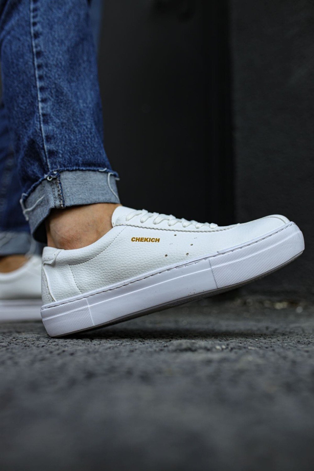 CH163 Optimum Erkek Günlük Bağcıklı Cilt Spor Sneaker Ayakkabı CBT - Beyaz Erkek Ayakkabı CH163 Optimum Erkek Günlük Bağcıklı Cilt Spor Sneaker Ayakkabı CBT - Beyaz – Chekich Erkek Ayakkabı