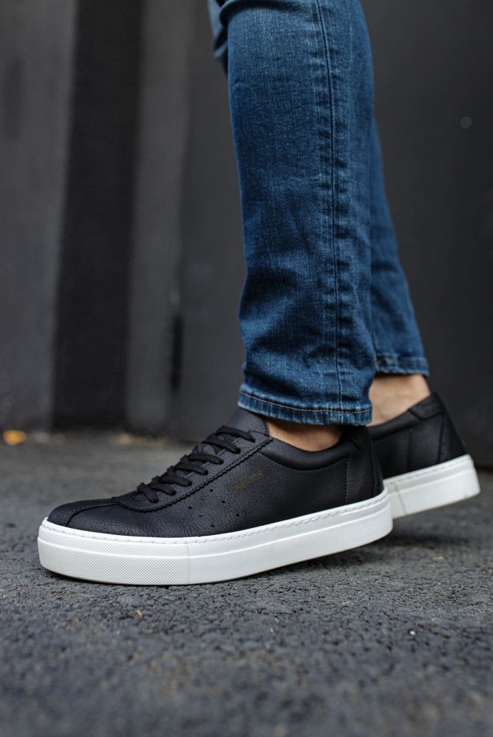 CH163 Optimum Erkek Günlük Bağcıklı Cilt Spor Sneaker Ayakkabı CBT - Siyah CH163 Optimum Erkek Günlük Bağcıklı Cilt Spor Sneaker Ayakkabı CBT - Siyah