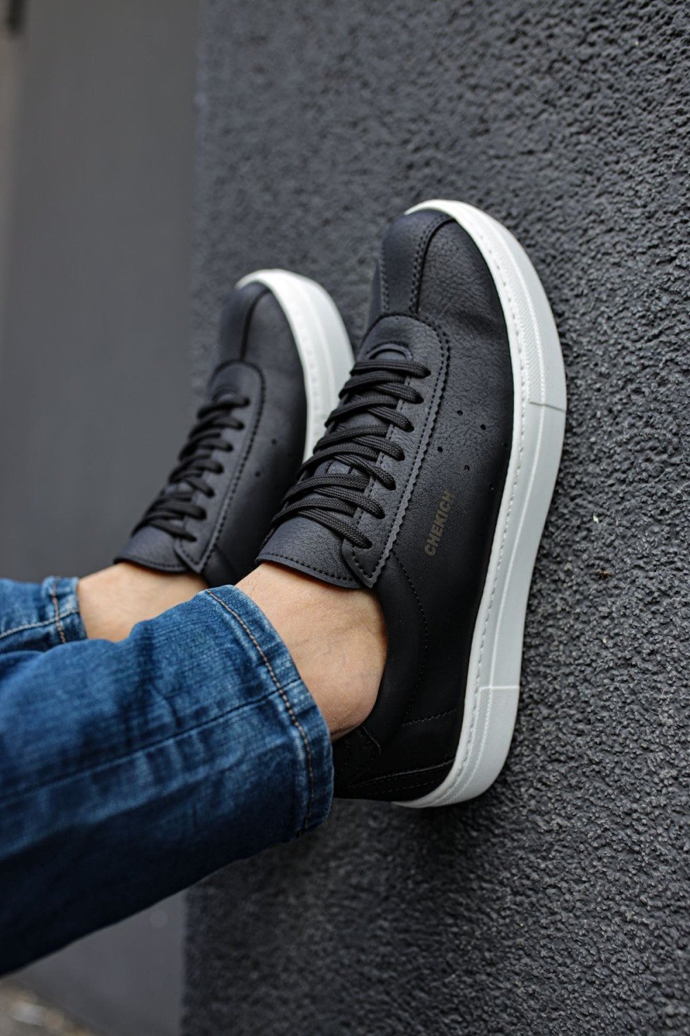 CH163 Optimum Erkek Günlük Bağcıklı Cilt Spor Sneaker Ayakkabı CBT - Siyah Erkek Ayakkabı CH163 Optimum Erkek Günlük Bağcıklı Cilt Spor Sneaker Ayakkabı CBT - Siyah – Chekich Erkek Ayakkabı