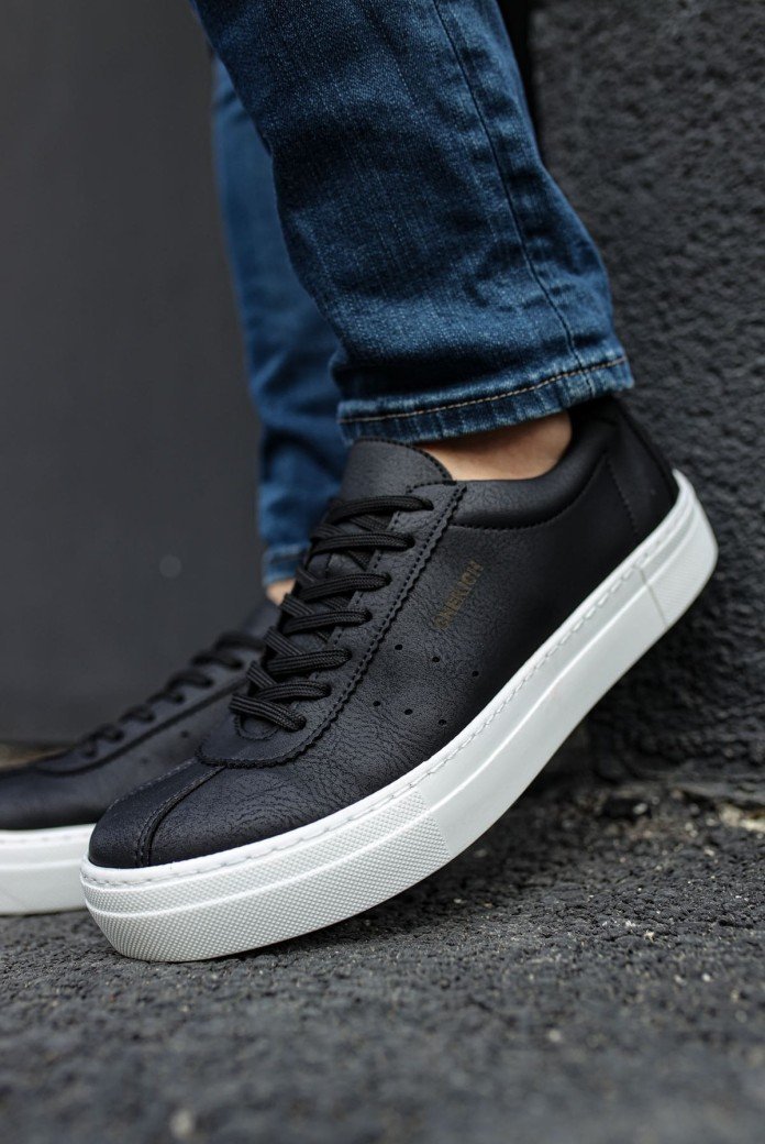 CH163 Optimum Erkek Günlük Bağcıklı Cilt Spor Sneaker Ayakkabı CBT - Siyah CH163 Optimum Erkek Günlük Bağcıklı Cilt Spor Sneaker Ayakkabı CBT - Siyah