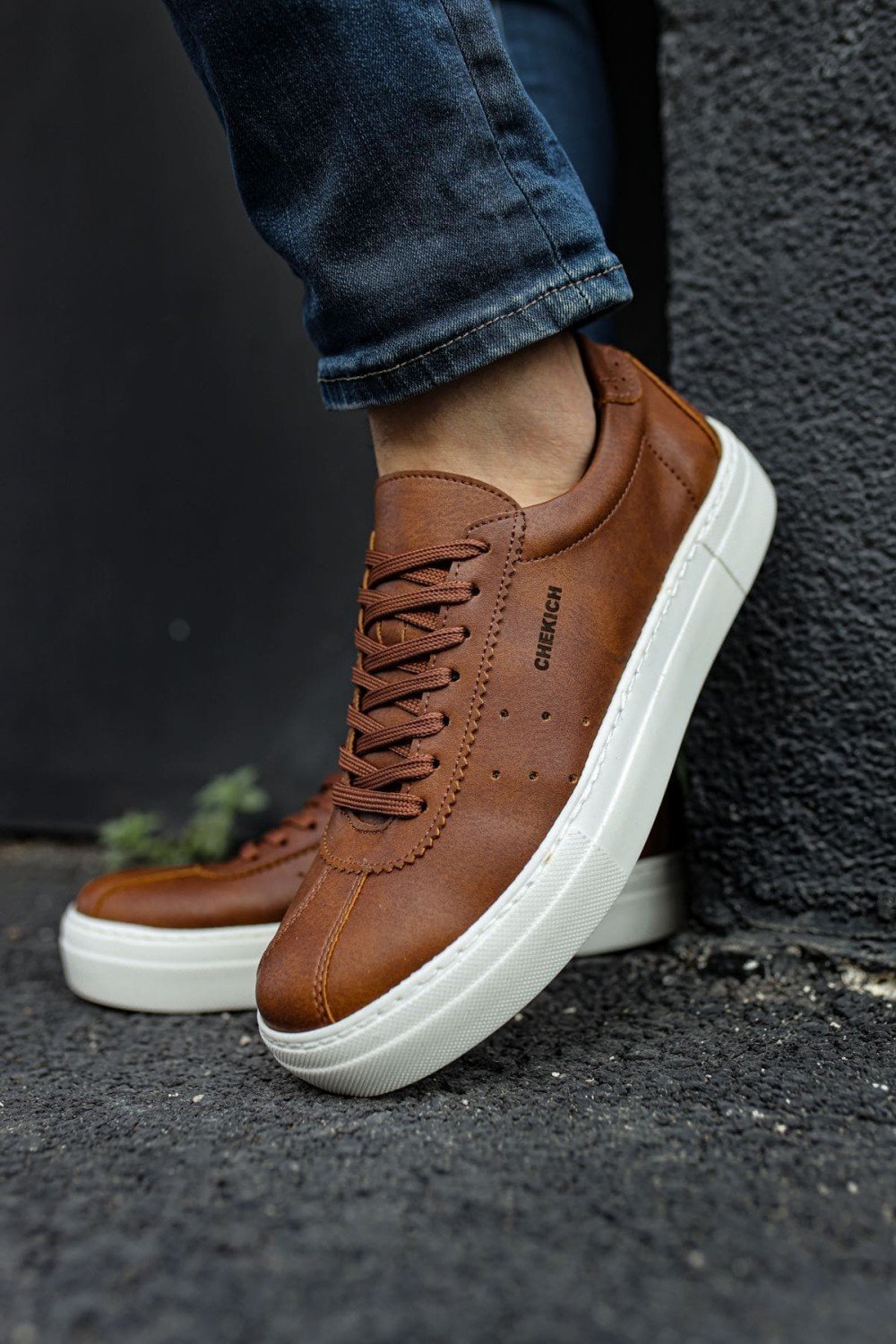 CH163 Optimum Erkek Günlük Bağcıklı Cilt Spor Sneaker Ayakkabı CBT - Taba Erkek Ayakkabı CH163 Optimum Erkek Günlük Bağcıklı Cilt Spor Sneaker Ayakkabı CBT - Taba – Chekich Erkek Ayakkabı