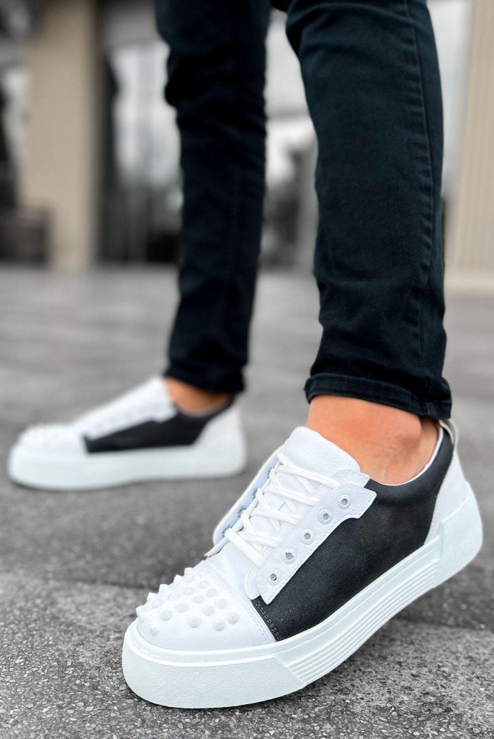 CH169 Thorn Erkek Günlük Bağcıklı Cilt Spor Sneaker Ayakkabı CBT - Beyaz/Antrasit CH169 Thorn Erkek Günlük Bağcıklı Cilt Spor Sneaker Ayakkabı CBT - Beyaz/Antrasit