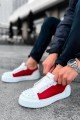 CH169 Thorn Erkek Günlük Bağcıklı Cilt Spor Sneaker Ayakkabı CBT - Beyaz/Kırmızı Erkek Ayakkabı CH169 Thorn Erkek Günlük Bağcıklı Cilt Spor Sneaker Ayakkabı CBT - Beyaz/Kırmızı – Chekich Erkek Ayakkabı