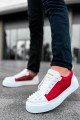 CH169 Thorn Erkek Günlük Bağcıklı Cilt Spor Sneaker Ayakkabı CBT - Beyaz/Kırmızı Erkek Ayakkabı CH169 Thorn Erkek Günlük Bağcıklı Cilt Spor Sneaker Ayakkabı CBT - Beyaz/Kırmızı – Chekich Erkek Ayakkabı