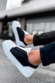 CH169 Thorn Erkek Günlük Bağcıklı Cilt Spor Sneaker Ayakkabı CBT - Beyaz/Siyah Erkek Ayakkabı CH169 Thorn Erkek Günlük Bağcıklı Cilt Spor Sneaker Ayakkabı CBT - Beyaz/Siyah – Chekich Erkek Ayakkabı