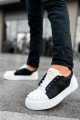 CH169 Thorn Erkek Günlük Bağcıklı Cilt Spor Sneaker Ayakkabı CBT - Beyaz/Siyah Erkek Ayakkabı CH169 Thorn Erkek Günlük Bağcıklı Cilt Spor Sneaker Ayakkabı CBT - Beyaz/Siyah – Chekich Erkek Ayakkabı