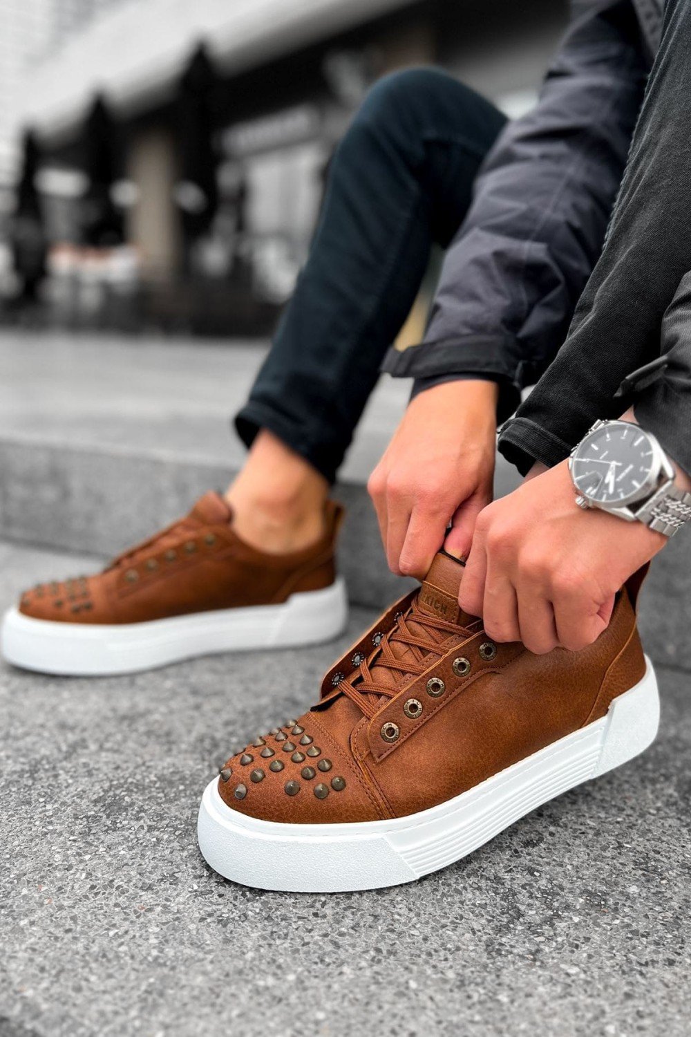 CH169 Thorn Erkek Günlük Bağcıklı Cilt Spor Sneaker Ayakkabı CBT - Taba Erkek Ayakkabı CH169 Thorn Erkek Günlük Bağcıklı Cilt Spor Sneaker Ayakkabı CBT - Taba – Chekich Erkek Ayakkabı