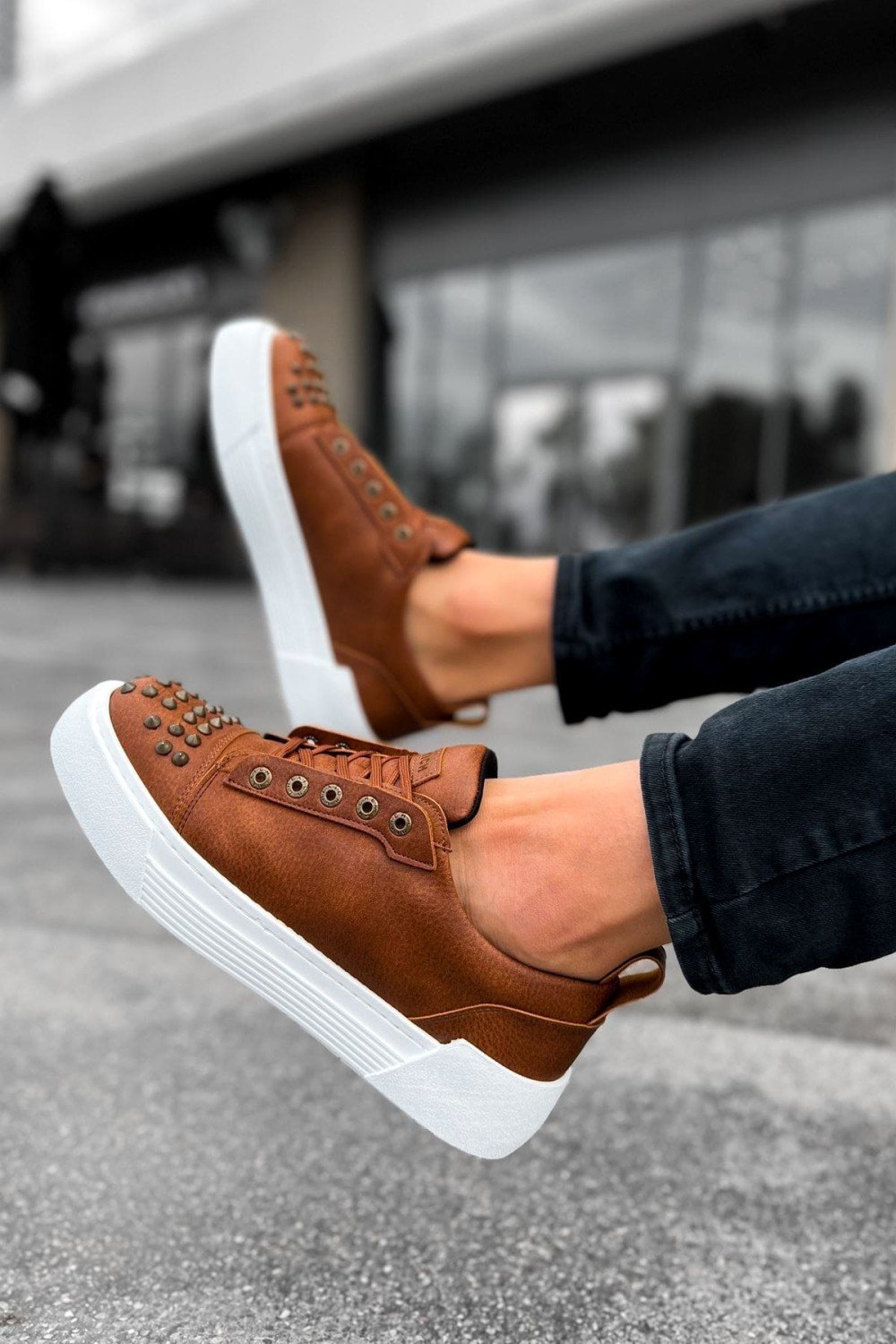 CH169 Thorn Erkek Günlük Bağcıklı Cilt Spor Sneaker Ayakkabı CBT - Taba Erkek Ayakkabı CH169 Thorn Erkek Günlük Bağcıklı Cilt Spor Sneaker Ayakkabı CBT - Taba – Chekich Erkek Ayakkabı