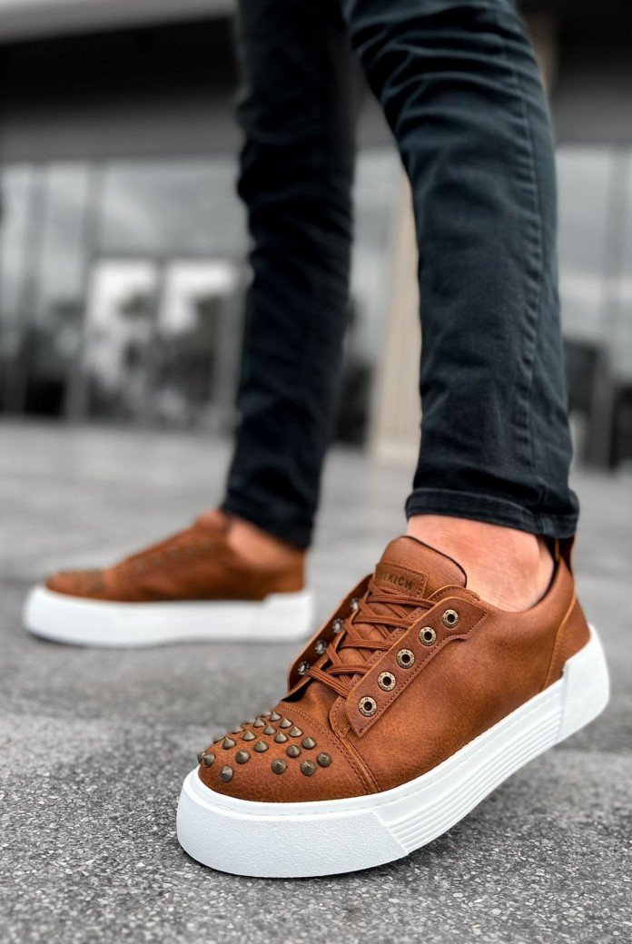 CH169 Thorn Erkek Günlük Bağcıklı Cilt Spor Sneaker Ayakkabı CBT - Taba CH169 Thorn Erkek Günlük Bağcıklı Cilt Spor Sneaker Ayakkabı CBT - Taba