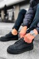 CH169 Thorn Erkek Günlük Bağcıklı Cilt Spor Sneaker Ayakkabı CST - Siyah – Chekich Erkek Ayakkabı