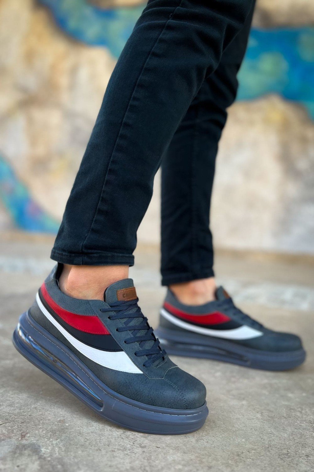 CH171 Ariaso Erkek Günlük Bağcıklı Cilt Spor Sneaker Ayakkabı CAT - Antrasit – Chekich Erkek Ayakkabı
