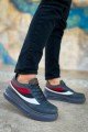 CH171 Ariaso Erkek Günlük Bağcıklı Cilt Spor Sneaker Ayakkabı CAT - Antrasit – Chekich Erkek Ayakkabı