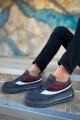 CH171 Ariaso Erkek Günlük Bağcıklı Cilt Spor Sneaker Ayakkabı CAT - Antrasit – Chekich Erkek Ayakkabı