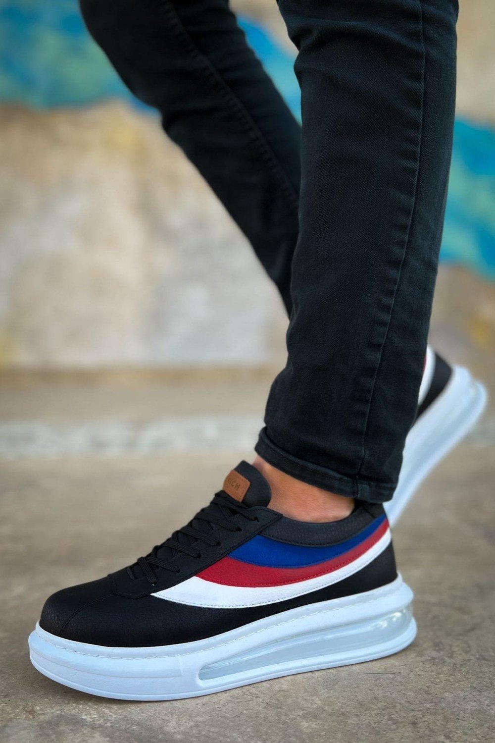 CH171 Ariaso Erkek Günlük Bağcıklı Cilt Spor Sneaker Ayakkabı CBT - Siyah – Chekich Erkek Ayakkabı