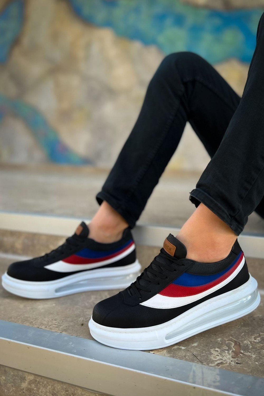 CH171 Ariaso Erkek Günlük Bağcıklı Cilt Spor Sneaker Ayakkabı CBT - Siyah – Chekich Erkek Ayakkabı