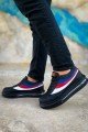 CH171 Ariaso Erkek Günlük Bağcıklı Cilt Spor Sneaker Ayakkabı CST - Siyah – Chekich Erkek Ayakkabı