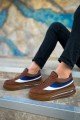 CH171 Ariaso Erkek Günlük Bağcıklı Cilt Spor Sneaker Ayakkabı CTT - Taba – Chekich Erkek Ayakkabı