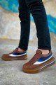 CH171 Ariaso Erkek Günlük Bağcıklı Cilt Spor Sneaker Ayakkabı CTT - Taba
