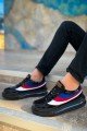 CH171 Ariaso Erkek Günlük Bağcıklı Rugan Spor Sneaker Ayakkabı RST - Siyah – Chekich Erkek Ayakkabı