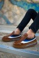 CH171 Ariaso Erkek Günlük Bağcıklı Rugan Spor Sneaker Ayakkabı RTT - Taba – Chekich Erkek Ayakkabı