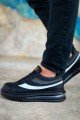 CH172 Ariasa Erkek Günlük Bağcıklı Cilt Spor Sneaker Ayakkabı CST - Siyah – Chekich Erkek Ayakkabı