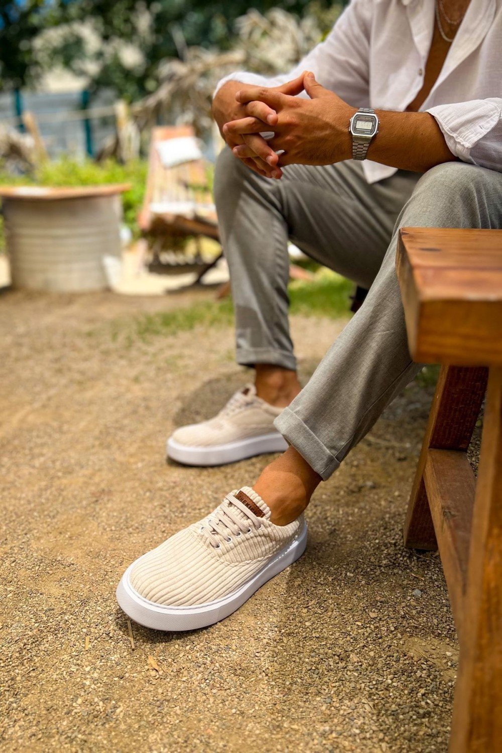 CH173 Velluto Erkek Günlük Bağcıklı Kadife Kumaş Spor Sneaker Ayakkabı KKBT - Beyaz Erkek Ayakkabı CH173 Velluto Erkek Günlük Bağcıklı Kadife Kumaş Spor Sneaker Ayakkabı KKBT - Beyaz – Chekich Erkek Ayakkabı