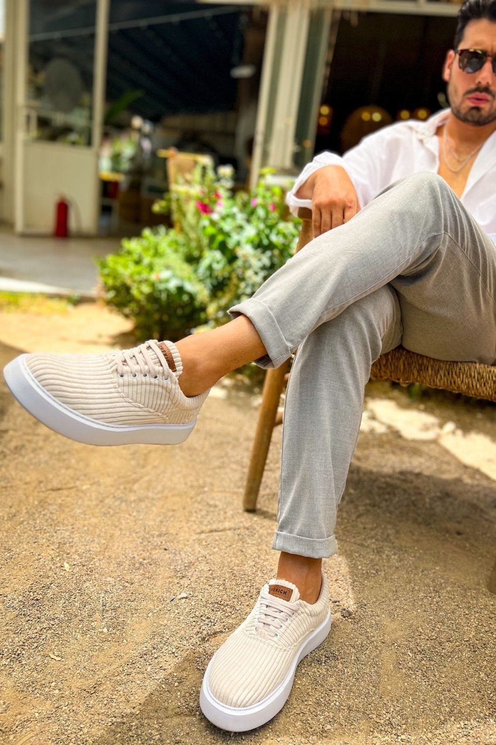 CH173 Velluto Erkek Günlük Bağcıklı Kadife Kumaş Spor Sneaker Ayakkabı KKBT - Beyaz Erkek Ayakkabı CH173 Velluto Erkek Günlük Bağcıklı Kadife Kumaş Spor Sneaker Ayakkabı KKBT - Beyaz – Chekich Erkek Ayakkabı