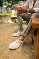 CH173 Velluto Erkek Günlük Bağcıklı Kadife Kumaş Spor Sneaker Ayakkabı KKBT - Beyaz Erkek Ayakkabı CH173 Velluto Erkek Günlük Bağcıklı Kadife Kumaş Spor Sneaker Ayakkabı KKBT - Beyaz – Chekich Erkek Ayakkabı