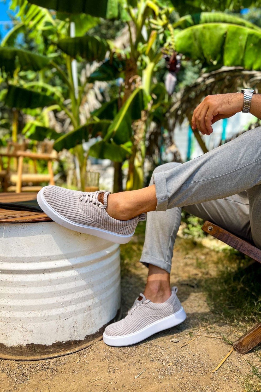 CH173 Velluto Erkek Günlük Bağcıklı Kadife Kumaş Spor Sneaker Ayakkabı KKBT - Gri Erkek Ayakkabı CH173 Velluto Erkek Günlük Bağcıklı Kadife Kumaş Spor Sneaker Ayakkabı KKBT - Gri – Chekich Erkek Ayakkabı