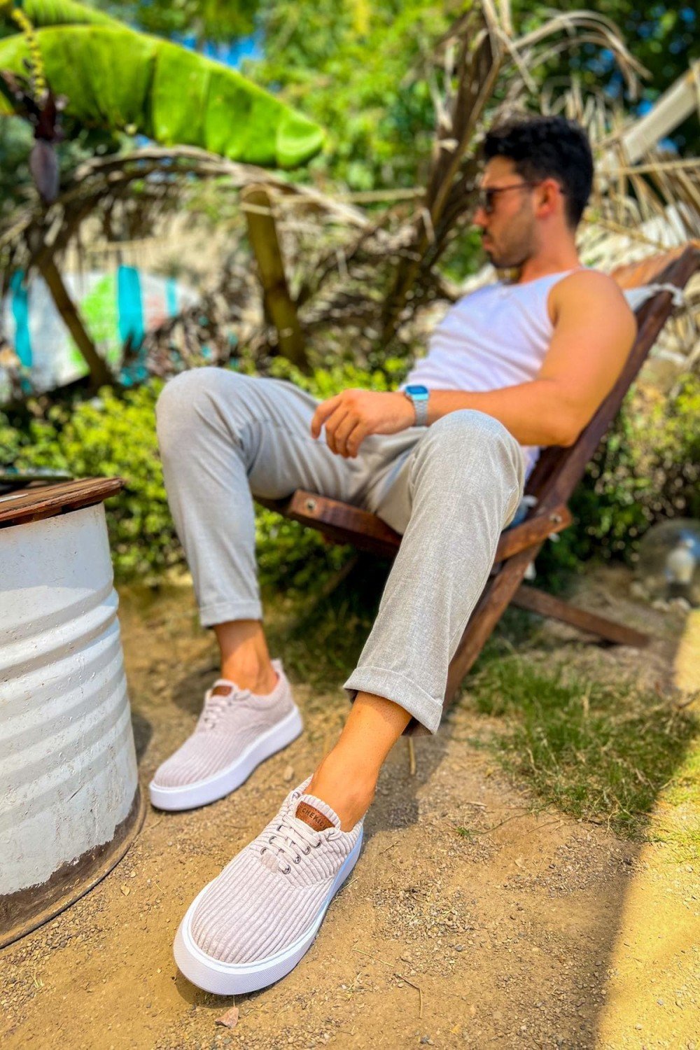 CH173 Velluto Erkek Günlük Bağcıklı Kadife Kumaş Spor Sneaker Ayakkabı KKBT - Gri Erkek Ayakkabı CH173 Velluto Erkek Günlük Bağcıklı Kadife Kumaş Spor Sneaker Ayakkabı KKBT - Gri – Chekich Erkek Ayakkabı