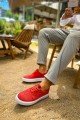 CH173 Velluto Erkek Günlük Bağcıklı Kadife Kumaş Spor Sneaker Ayakkabı KKBT - Kırmızı Erkek Ayakkabı CH173 Velluto Erkek Günlük Bağcıklı Kadife Kumaş Spor Sneaker Ayakkabı KKBT - Kırmızı – Chekich Erkek Ayakkabı