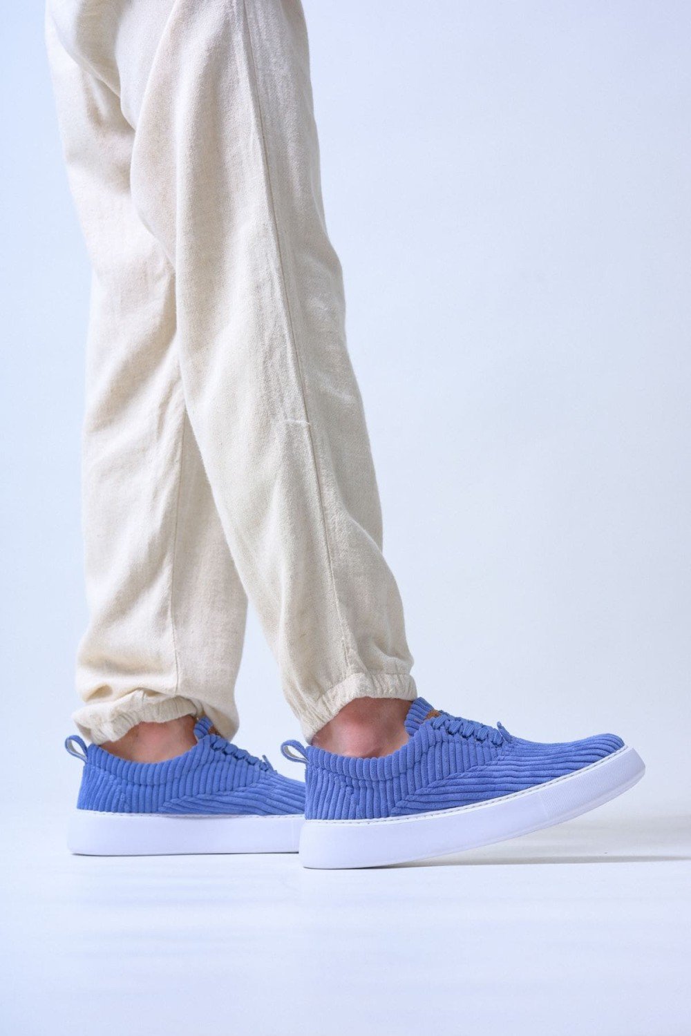 CH173 Velluto Erkek Günlük Bağcıklı Kadife Kumaş Spor Sneaker Ayakkabı KKBT - Mavi Erkek Ayakkabı CH173 Velluto Erkek Günlük Bağcıklı Kadife Kumaş Spor Sneaker Ayakkabı KKBT - Mavi – Chekich Erkek Ayakkabı