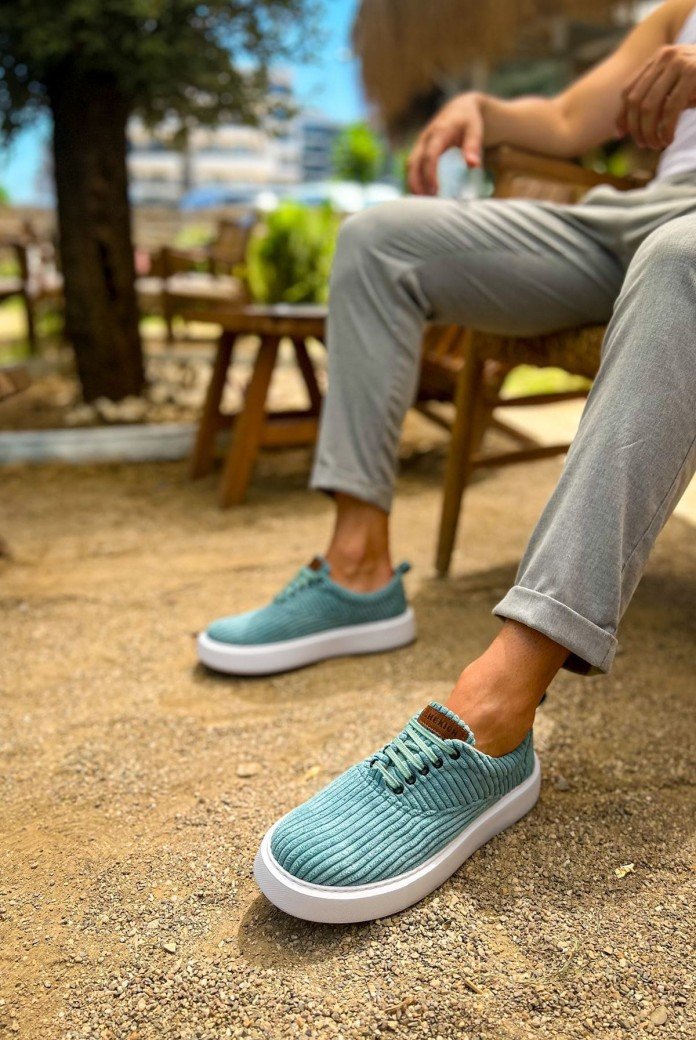 CH173 Velluto Erkek Günlük Bağcıklı Kadife Kumaş Spor Sneaker Ayakkabı KKBT - Yeşil CH173 Velluto Erkek Günlük Bağcıklı Kadife Kumaş Spor Sneaker Ayakkabı KKBT - Yeşil