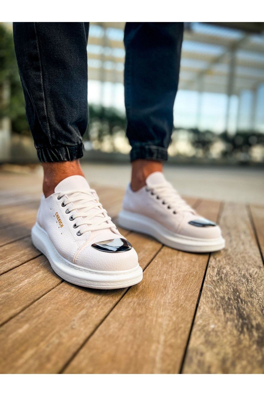 CH175 Mirror Erkek Günlük Bağcıklı Cilt Spor Sneaker Ayakkabı CBT - Beyaz Erkek Ayakkabı CH175 Mirror Erkek Günlük Bağcıklı Cilt Spor Sneaker Ayakkabı CBT - Beyaz – Chekich Erkek Ayakkabı