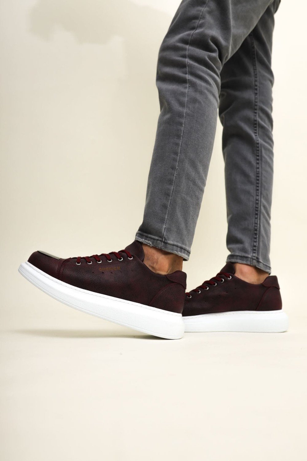 CH175 Mirror Erkek Günlük Bağcıklı Cilt Spor Sneaker Ayakkabı CBT - Bordo Erkek Ayakkabı CH175 Mirror Erkek Günlük Bağcıklı Cilt Spor Sneaker Ayakkabı CBT - Bordo – Chekich Erkek Ayakkabı