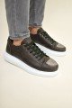 CH175 Mirror Erkek Günlük Bağcıklı Cilt Spor Sneaker Ayakkabı CBT - Haki – Chekich Erkek Ayakkabı