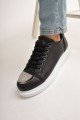 CH175 Mirror Erkek Günlük Bağcıklı Cilt Spor Sneaker Ayakkabı CBT - Siyah – Chekich Erkek Ayakkabı