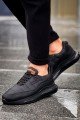CH179 Sporty Runner Erkek Günlük Bağcıklı Cilt Paraşüt Kumaş Spor Sneaker Ayakkabı CPKST - Siyah Erkek Ayakkabı CH179 Sporty Runner Erkek Günlük Bağcıklı Cilt Paraşüt Kumaş Spor Sneaker Ayakkabı CPKST - Siyah – Chekich Erkek Ayakkabı