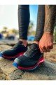CH181 İpekyol Erkek Günlük Bağcıklı Cilt Triko Spor Sneaker Ayakkabı CTRT - Siyah/Kırmızı – Chekich Erkek Ayakkabı
