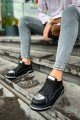 CH183 Jet Setter Mirror Erkek Günlük Bağcıklı Cilt Spor Sneaker Ayakkabı CST - Siyah/Silver Erkek Ayakkabı CH183 Jet Setter Mirror Erkek Günlük Bağcıklı Cilt Spor Sneaker Ayakkabı CST - Siyah/Silver – Chekich Erkek Ayakkabı