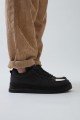 CH185 Force Mirror Erkek Günlük Bağcıklı Cilt Spor Sneaker Ayakkabı CST - Siyah – Chekich Erkek Ayakkabı