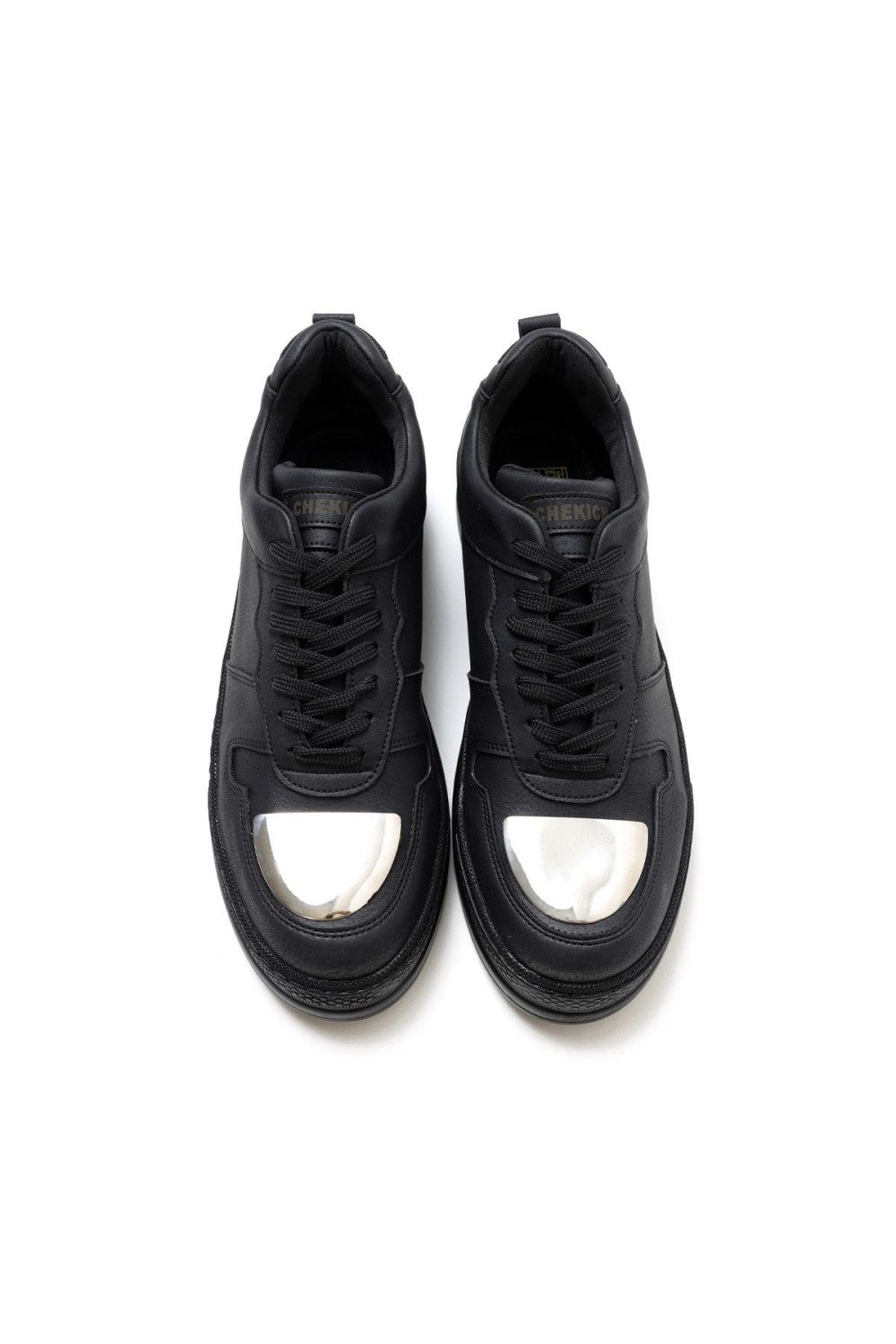 CH185 Force Mirror Erkek Günlük Bağcıklı Cilt Spor Sneaker Ayakkabı CST - Siyah – Chekich Erkek Ayakkabı